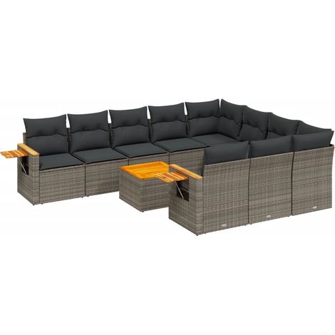 Maison Exclusive - Patio Sofa Set 8 plaza Grey (1/5)