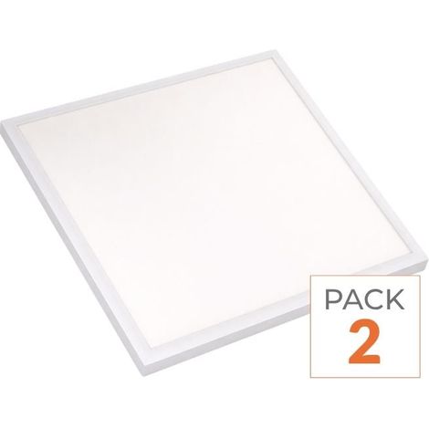 Pack de 2 - Panneau LED 28W 60x60 BLANC dimmable 150lm/W avec détecteur de mouvement - Blanc Neutre 4000K - 5500K - SILAMP