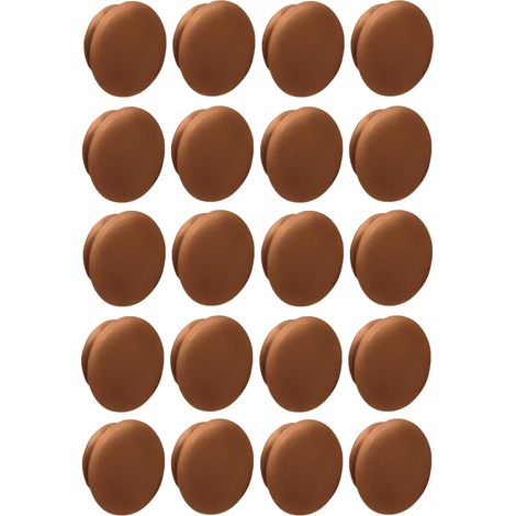 Cyclingcolors – Bouchon plastique marron 10mm x 13mm – Lot de 20 – Protection cache vis pour bois dur – Usage professionnel (1/2)