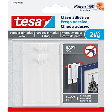 TESA 77776 - 00001 - 00 - CLOU AUTOCOLLANT POUR MUR SACRÉES ET PLÂTRE (2 KG)