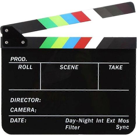 Trocken abwischbare Filmklappe für Filmregisseure und Videoproduktion (1/4)