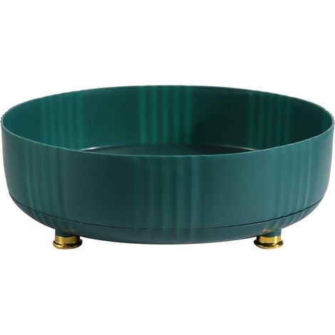 Plateau de Rangement Rotatif à 360 degrés, Armoire à épices, Plateau tournant, Organisateur de Maquillage, étagère pour Coiffeuse de Cuisine (28 x 9 cm) (Verte) (1/5)