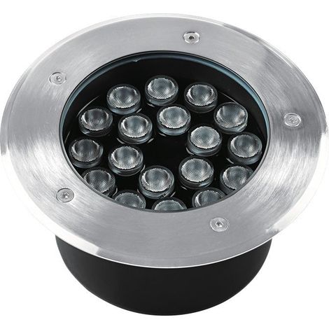 Spot Extérieur Encastrable 18W IP67 220V Sol 30° Ø180mm - Blanc Chaud 2300K - 3500K - SILAMP (1/2)