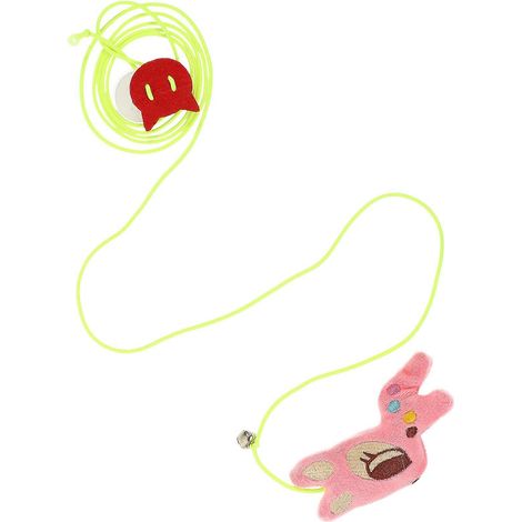 Jouet mignon pour chat rose rétractable, compatible avec les chatons. (1/5)