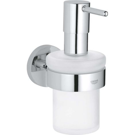 Distributeur de savon chromé 160 ml – Fixation cachée avec vis – GROHE StarLight pour brillance durable – Support inclus