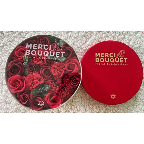 Boîte Ronde - Roses Rouges Classiques- Vendu par 1 (1/4)