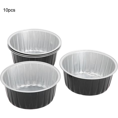 Bol de fusion de cire en aluminium, 10 pièces, récipient pour épilation, bol jetable pour réchauffer les billes de cire, accessoire de salon de beauté, cuvette fine thermoconductrice. (1/5)