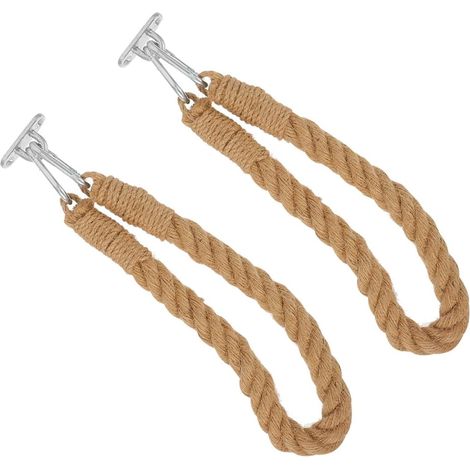 Lot de 2 porte-papier toilette muraux en corde, style antique (1/5)