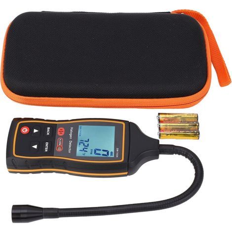 Détecteur de gaz halogène 0-1000PPM – Écran LCD – Sensibilité R22 0,5 once/an – Temps de réponse 10s – Matériau ABS – Portable avec 3 piles AAA (1/5)