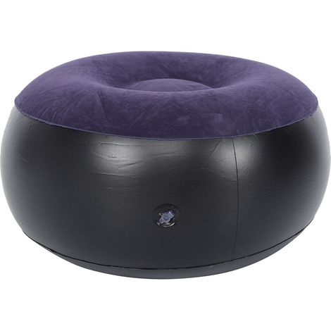 Chaise de camping portable gonflable, tabouret floqué avec repose-pieds pour la maison, le bureau et les voyages (1/5)