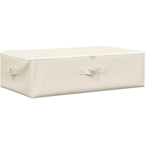 Maison Exclusive - Scatola Portaoggetti in Tessuto 70x40x18 cm Crema (1/5)