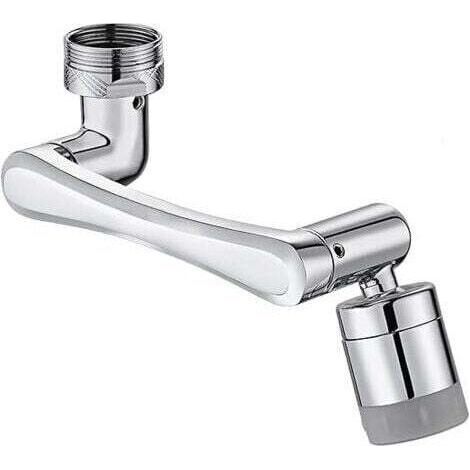 Aérateur de robinet pivotant à1440 °,aérateur fixation de robinet rotatif avec 2fonctions pulvérisation,robinet rotatif multifonctionnel pour cuisine adapté à un filetage extérieur de20mm,22mm,24mm