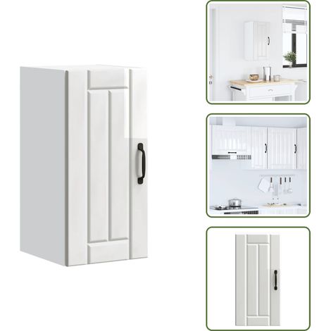vidaXL Armoire murale de cuisine Lucca blanc brillant bois ingénierie