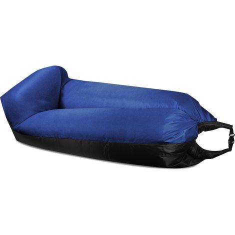Aga Aufblasbarer Lazy Bag 230x70 cm Schwarz/Dunkelblau