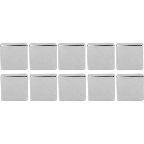 Lot de 10 aimants néodyme puissants et esthétiques, finition argentée brillante, aimants en terres rares pour le bricolage et le bureau (1/5)