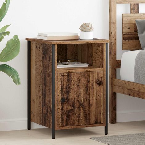 vidaXL  Bedside Cabinet  Old Wood 40 x 42 x 60 cm Engineered Wood