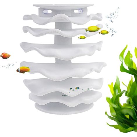 Cachette décorative Betta d'aquarium À Niveaux Multiples Avec Ventouse En Cachette Aquarium à Crevettes et Guppys Pour Salle De Séjour Chambre À Coucher Appartement Hôtel Idée Cadeau Cr (1/5)