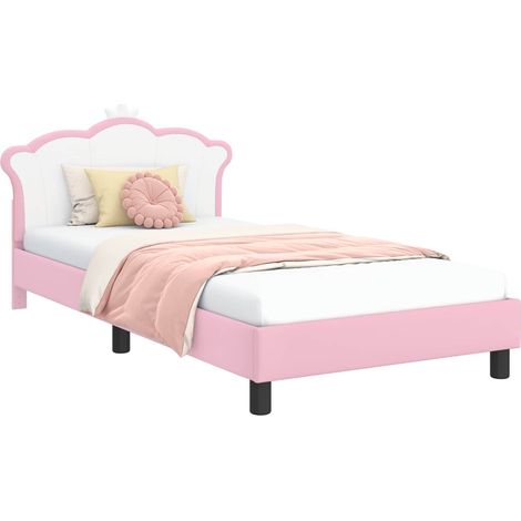 Maison Exclusive - Kinderbettgestell mit Kopfteil Rosa 90 x 190 c