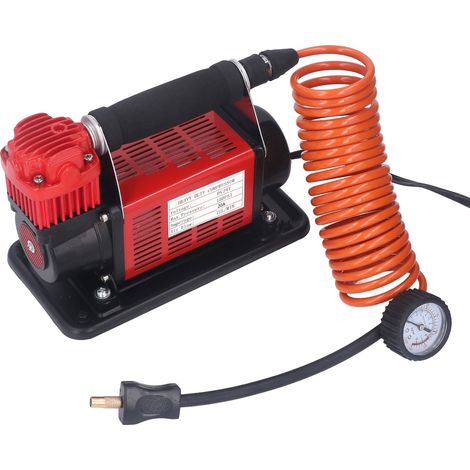 Compresseur d'air à double cylindre 40 pouces, pompe robuste pour pneus de voiture et camion, gonfleur 24 V 400 W (1/5)