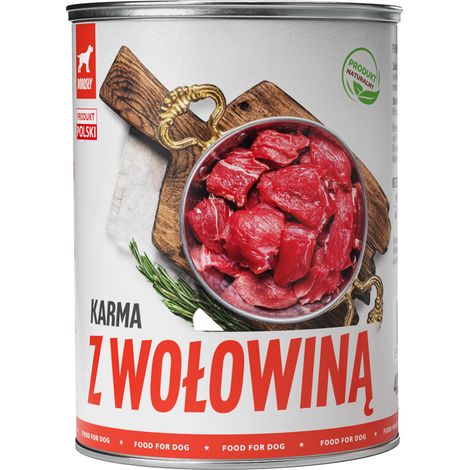 TufTuf Nassfutter für Hunde, Rindfleisch, Dose 400g, Dosenfleisch (1/2)