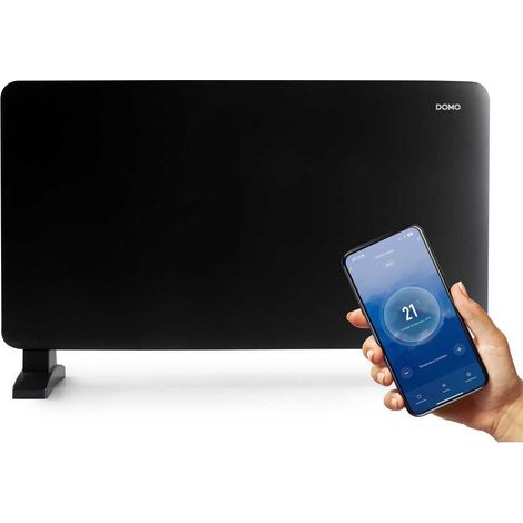 Convecteur eléctrico DOMO DO7355CH 2000 W negro Wi‑Fi pantalla táctil (1/3)