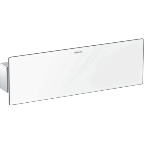 Soporte para rociador de ducha con conexión HANSGROHE Fixfit con estante de 30 cm blanco y cromo (1/5)