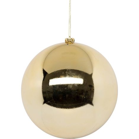 Adorno dorado Christmas Colorama de plástico reciclado D25cm - Atmosphera créateur d'intérieur