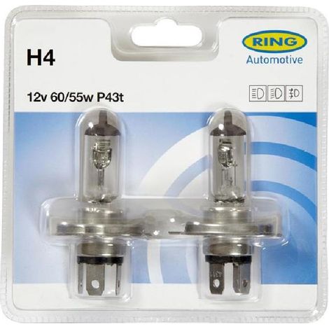 2 AMPOULES H4 12V 60/55W P43T (BLISTER) RING