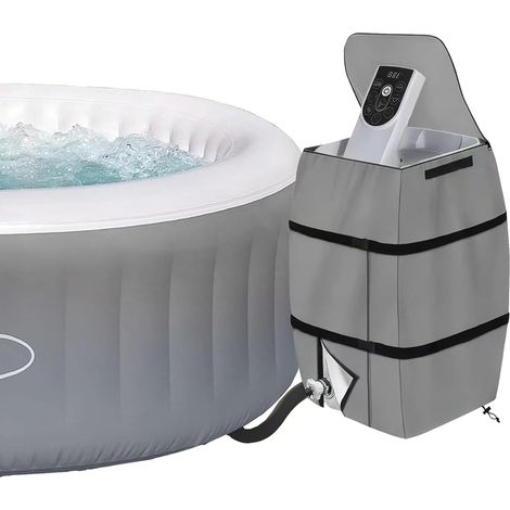 Housse de pompe de chauffage spa 43x38x54cm, imperméable, pour spas portables. (1/5)