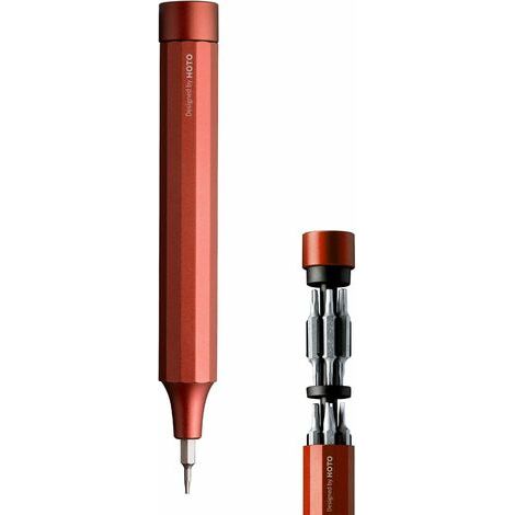 BUNTHAUS 24 en1 Tournevis Précision pour électronique, montre, iphone, pc, Lot de Tournevis Magnétique avec 24 Embouts en Acier S2 Robustes, Idéal, Rouge - P1 (1/5)
