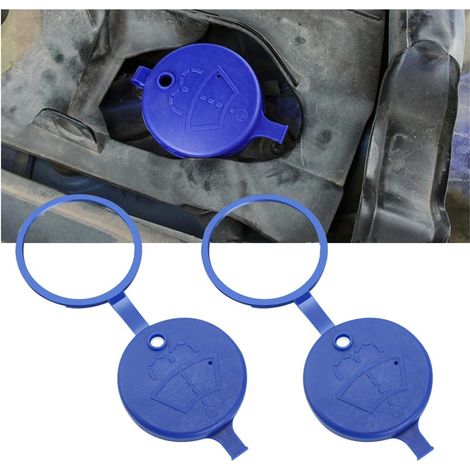 2 Pièces Couvercle De Réservoir De Lave-Glace, Bouchon Bouteille De Lave-Glace Pour Voiture, Bouchon Réservoir Pour Liquide Lave-Glace, Bouchon Bouteille Voiture, Pour 307 206 408 308 207 (1/5)