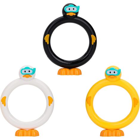 Lot de trois canards plongeants pour piscine jouets pour enfant huit à douze ans anneaux de plongée été accessoire aquatique
