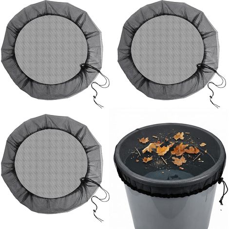 3 Filets De Citerne De Pluie De 100 Cm,Filet Anti Moustique avec Cordon Réglable Couvercle Pour Citerne De Pluie,Robuste,Durable Et Pliable Filet Anti Insecte Pour Empêcher Feuilles et Moustiques (1/5)