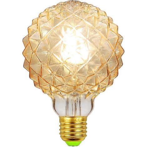 Ampoule LED vintage en verre ambré 4W 360 lumens jaune chaud 220/240V E27 Edison, style Decora (1/4)