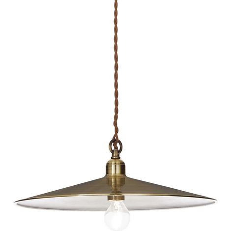 Ideal Lux Cantina - Grand plafonnier à 1 ampoule en laiton antique, E27