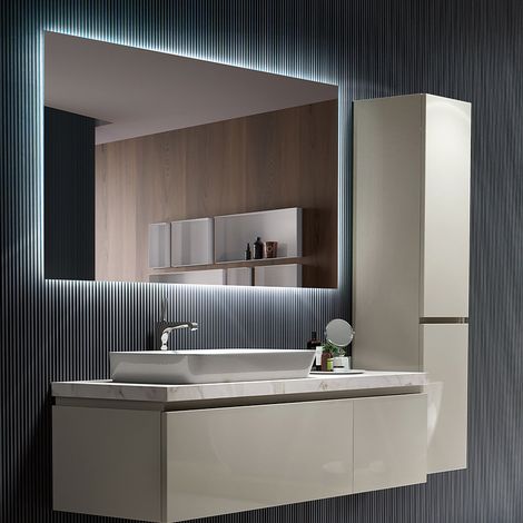 Espejo de baño cuadrado retroiluminado Modelo SWEDEN 90x80