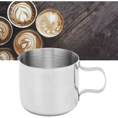 Pitcher à lait 30ml en acier inoxydable, idéal pour mousser le lait à la maison ou au café, facile à nettoyer et sans BPA. (1/5)