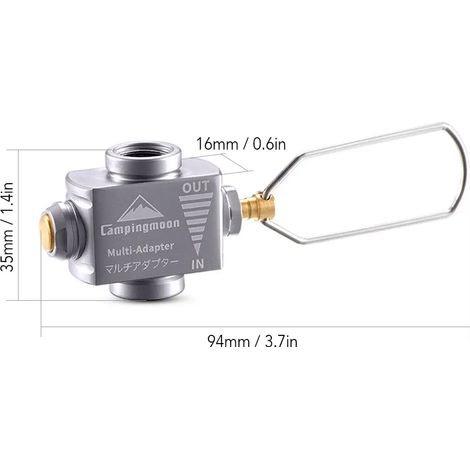 Économiseur de gaz Plus avec adaptateurs pour réchauds de camping, ustensiles de cuisine, adaptateur de bouteille de gaz, accessoires pour réchauds portables (1/5)