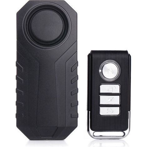 Alarme de télécommande de véhicule électrique de vélo, alarme antivol à induction sans fil, alarme de vibration noire à haut volume.. (1/3)
