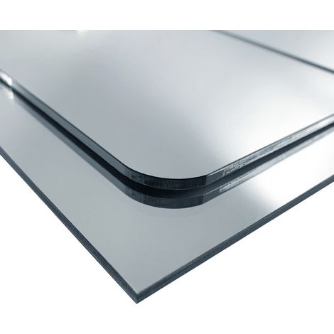 Signaletique.Biz France – Plaque acrylique miroir 3 mm – Verre de sécurité – Bords droits – 500 x 100 mm – Résistant à l'eau et facile à nettoyer (1/5)