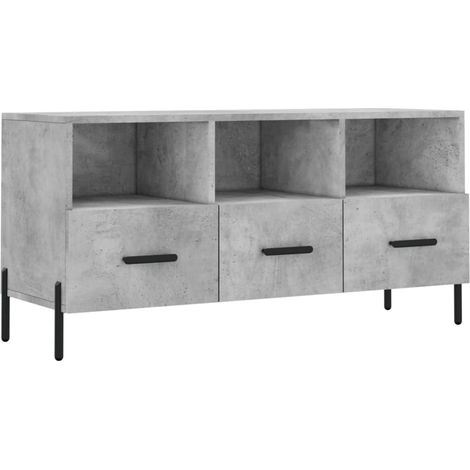 Maison Exclusive - TV-Schrank Betongrau 102x36x50 cm Holzwerkstof