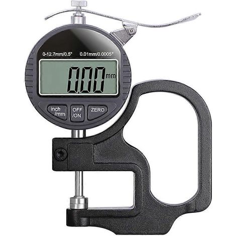 Micromètre électronique numérique d'épaisseur 12,7 mm (0,5 pouce), précision 0,01 mm, écran LCD, poignée et coffret inclus. (1/5)