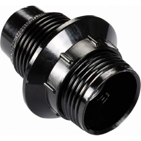 Lampenfassung E14 schwarz mit Gewinde, mit Ring, Durchmesser 10, 6W, 2A, 250V