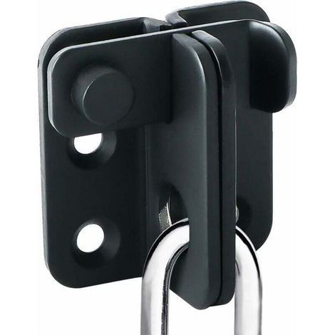 Verrou de porte à boulon coulissant, loquet de porte, petit cadenas pour portails en bois, abri de jardin, placard, cage pour animaux de compagnie, acier inoxydable noir mat (1/5)