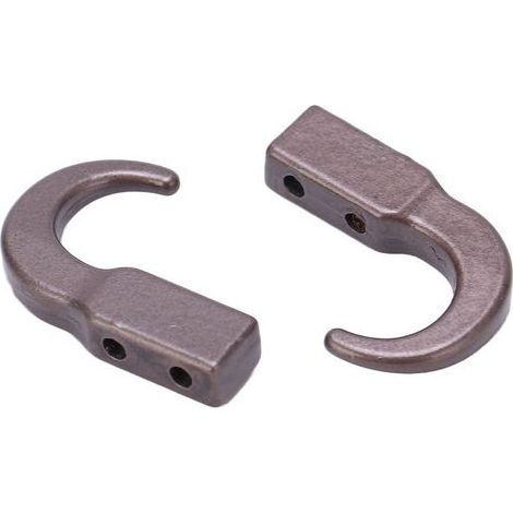 Lot de 2 crochets de remorque en métal pour voiture tout-terrain RC SCX10 1/10, couleur titane. (1/5)
