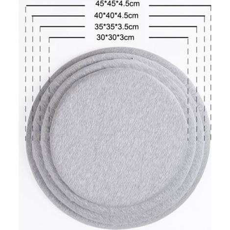 Coussin chaise rond mémoire forme 35cm vert antidérapant Cuneary (1/5)