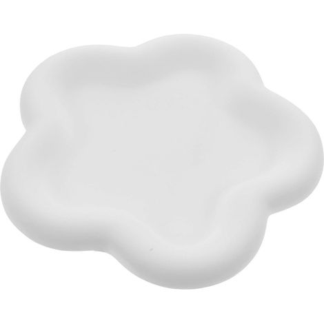 Vide-poches à bijoux de forme unique, plateau de rangement pour colliers, plateau à bonbons-15X15X1.3CM-White 1 (1/4)