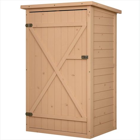 Chariot de jardin Grande armoire de jardin en bois avec toit (1/5)