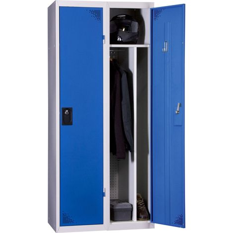PROVOST - Vestiaire industriel salissant monobloc 2 colonnes - Bleu - Acier