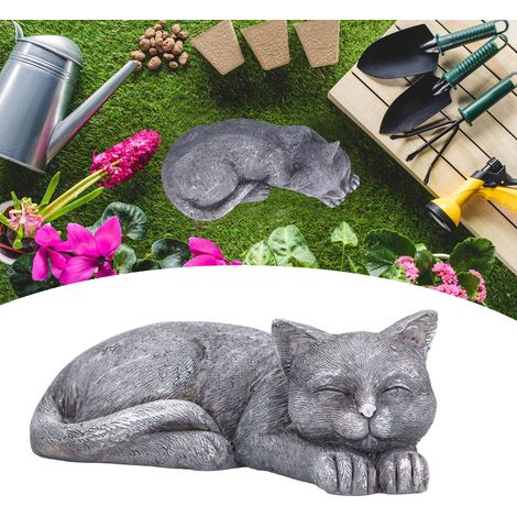 Stèle Commémorative pour Chats et Chiens en Résine Imitation Pierre - Décoration Jardin et Pelouse, Type B Couleur Roche